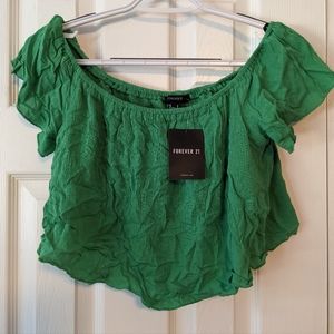 Forever 21 Green Crop Top